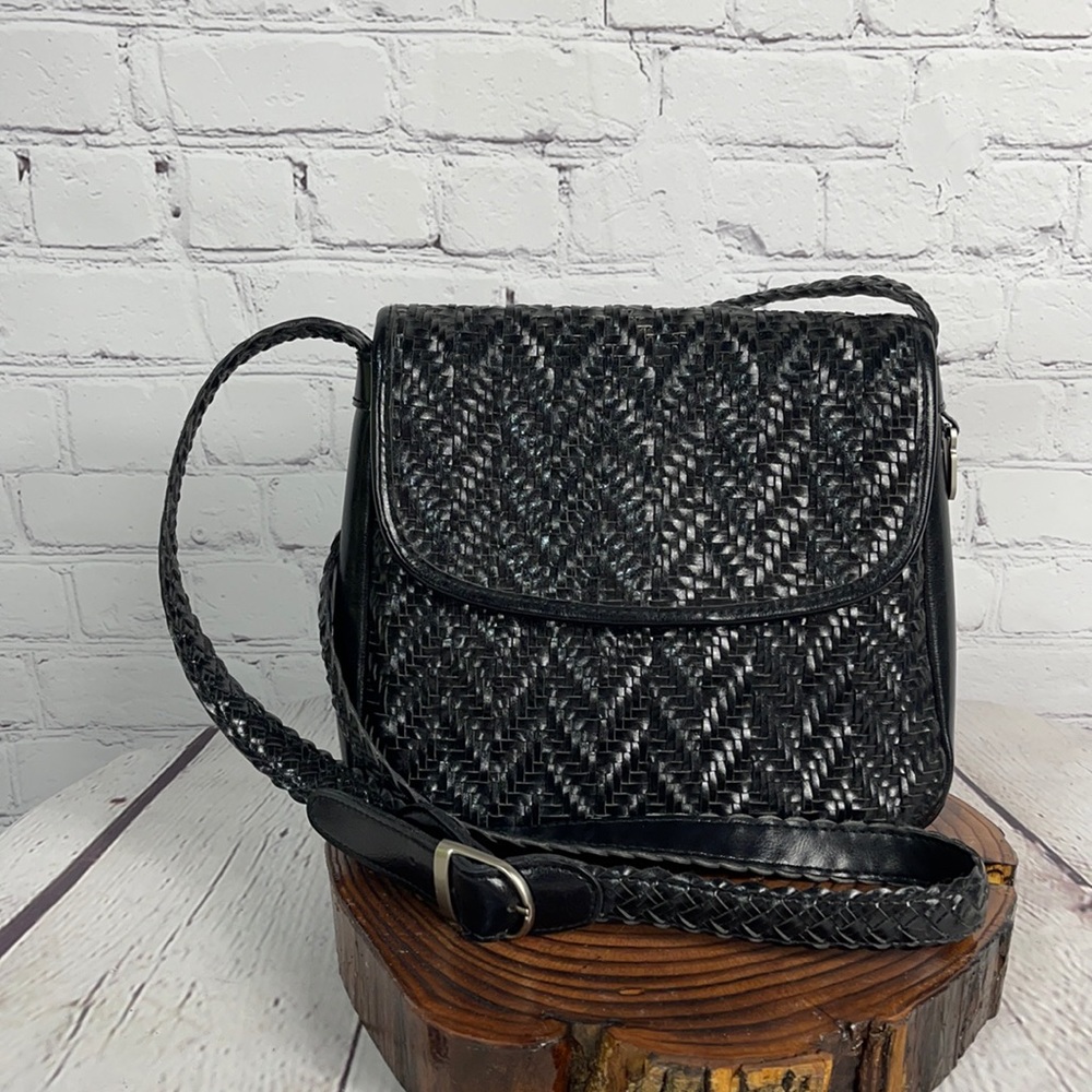 Liz Claiborne Braided Vegan Leather Crossbody Bag